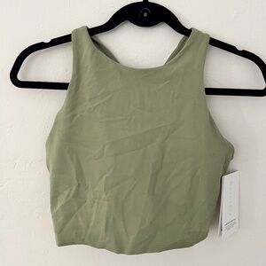 NWT Athleta “Conscious Crop” Workout Top/Sports Bra in Green